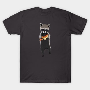 Cute Raccoon holding Goldfish T-Shirt
